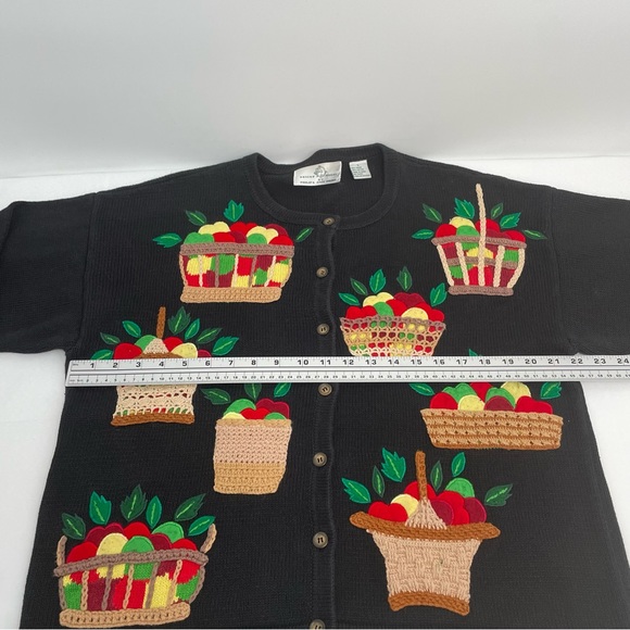 VTG Design Options By Philip & Jane Gordon Button Up Sweater Farmer Market Sz L - Picture 5 of 8